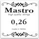 Mastro Μονή Nickel Wound Χορδή 26" για Μπουζούκι Plated 026 Loop End