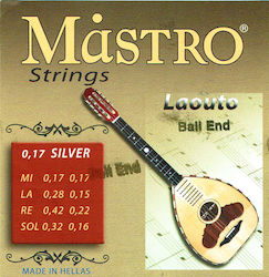 Mastro Σετ Silver Plated Χορδών 17 - 32" για Λαούτο Ball End