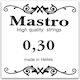 Mastro Единична Посребрено покритие Хорда за Лютеница 30" Край на цикъла