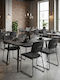 Levico Table Dining Room Wooden Dark Concrete Grey 120x70x75cm