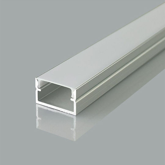 Профил Алуминий Led Тениски Опал Капак 2m 17x10mm V-tac – 24107