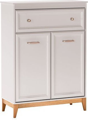 Sideboard Sonfera 103 made of Wood & Metal with Drawers Oak, Cashmere 41x41x92cm