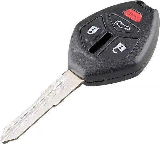 Techstar Калъф За Ключ За Автомобил С 4 Бутонa Съвместим С Mitsubishi Lancer 2008–2015 Galant Eclipse – Fccid Модел Oucg8d-620m-a