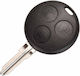 Techstar Car Key Case Compatible Mercedes Smart 3 Buttons Blade