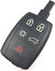 Husă Pentru Chei Auto Techstar 5 Butoane Compatibil Volvo C30 S40 V50 C70 Model Card Keyless Entry Fără Cip Fără Electronică