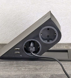 SFL Doppelter Steckdose Büro mit 2 USB-Anschlüssen SFL Doppelter Steckdose Büro mit 2 USB-Anschlüssen
