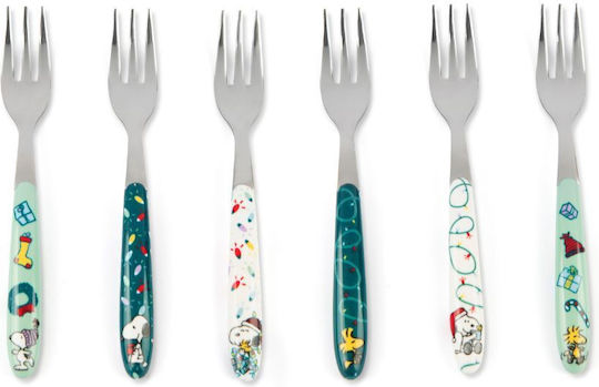 Excelsa Gabel-Set Obst/Dessert Edelstahl Bunt 6Stück