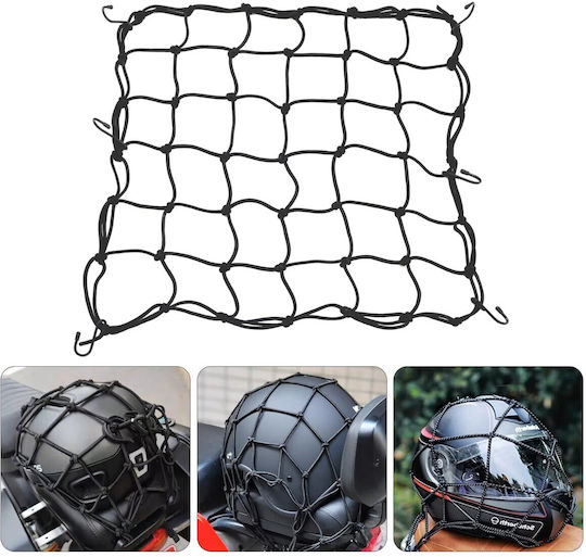 Motorcycle Luggage Net Zola 30 X 30 Cm 6 Hooks Multifunctional Black