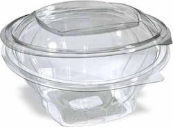 Plastic Disposable Container PET Embedded Lid Transparent 375ml X 50pcs