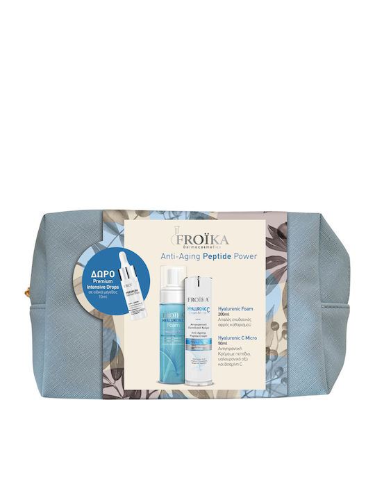 Froika Anti-aging Peptide Power Hautpflegeset für Anti-Aging, Feuchtigkeitsspendend & Gesichtsreinigung 4Stück