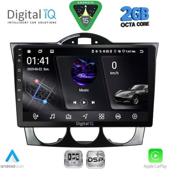 Digital IQ Car Audio System for Mazda RX-8 2001-2008 (Bluetooth/USB/WiFi/GPS/Apple-Carplay/Android-Auto) with Touch Screen 9"