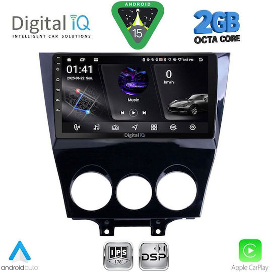 Digital IQ Car Audio System for Mazda RX-8 2008-2014 (Bluetooth/USB/WiFi/GPS/Apple-Carplay/Android-Auto) with Touch Screen 9"