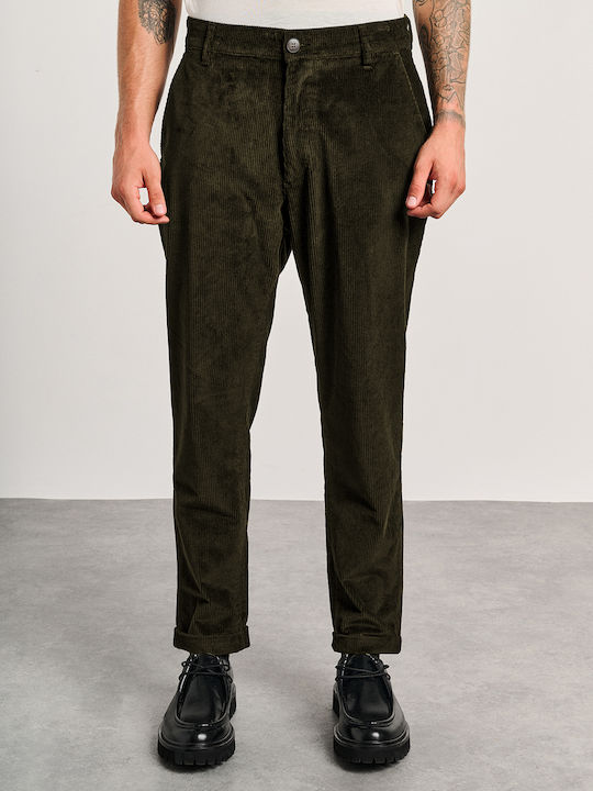 Culton Trousers in Tapered Line Olive