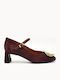Leather Burgundy Heels