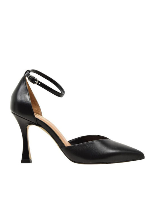 Toutounis Leather Black Heels