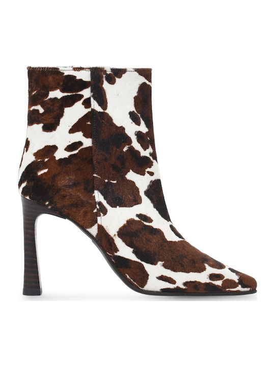 Leder Stiefeletten Damen Weiß