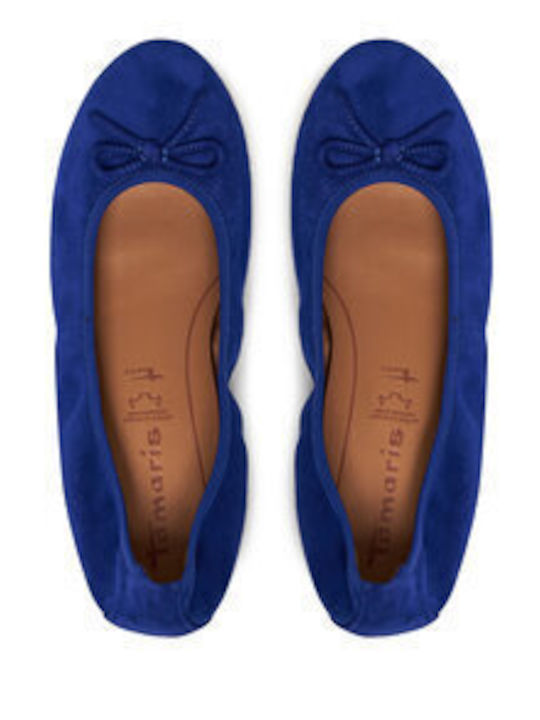 Tamaris Leather Ballerinas Blue