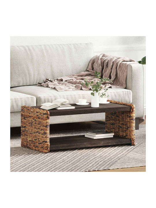 Rectangular Side Table Wooden Natural M44.5xL45...