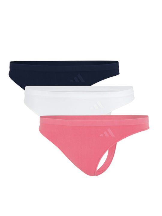 Ultimate Stretch Γυναικεία String 3Pack χωρίς Ραφές Πολύχρωμο
