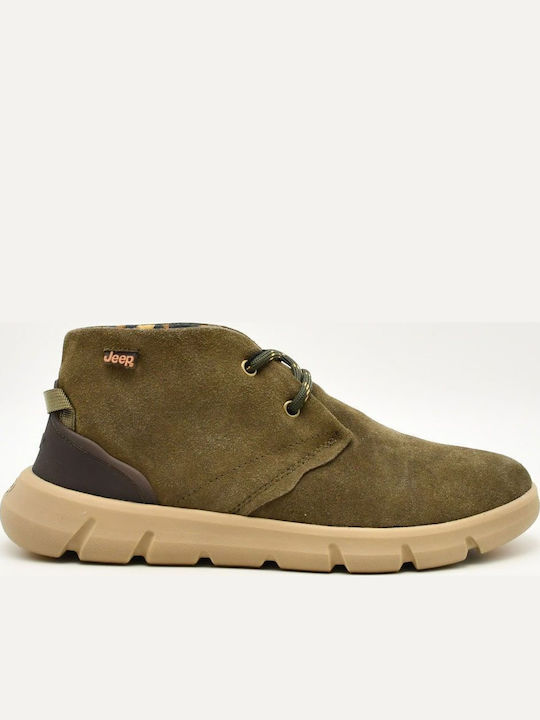 Jeep Footwear Leather Green Men's Boots