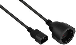Kabelmeister IEC C14 - Schuko Cable 0.5m Μαύρο SK1402-S005 Kabelmeister IEC C14 - Schuko Cable 0.5m Μαύρο SK1402-S005