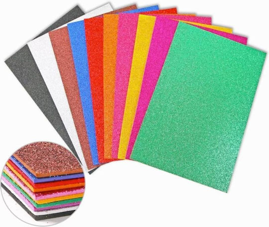 Αφρωδες Μπλοκ 20χ30 Glitter Απλο Σετ 10φ Μιχ