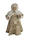 Christmas Decorative Figure Mrs Claus Glass & Gold Dress 60cm