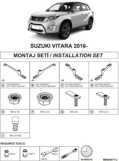 Seitliche Treppenstufenbasen Dma Suzuki Vitara 2015 SUV Ly Suzuki Omtec Autoteile
