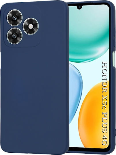 Husă Honor X5C Plus Skyddar Innovation Velvet Silicon Softelegance Set Autocolant Albastru Marin