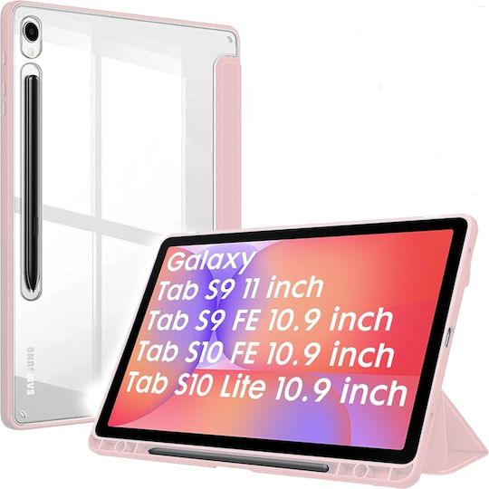 Husă Trifold Magnetică Samsung Galaxy Tab S10 Lite S10 FE 10.9" 2025 Smart Cover Suport Stilou Roz