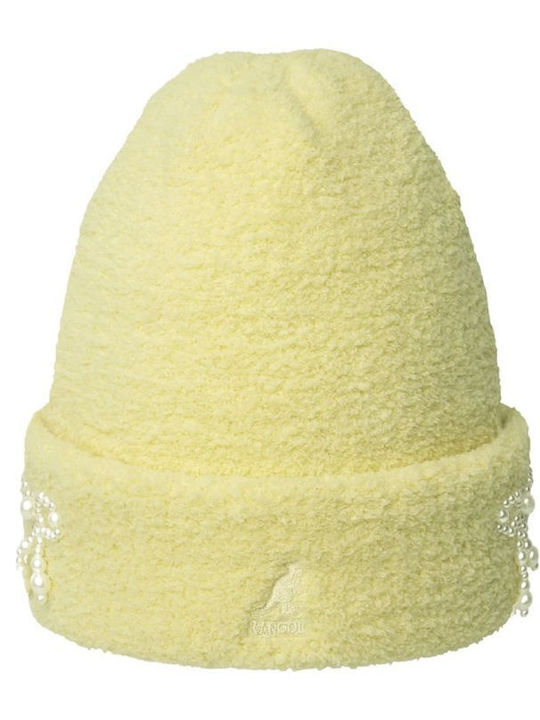 Beanie Unisex Σκούφος Πλεκτός σε Κίτρινο χρώμα