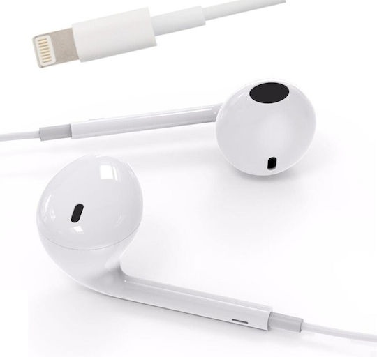 Pzx 1566 Căști Handsfree Microfon Tip In-ear Conectivitate Lightning Culoare Alb