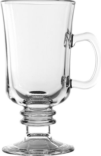 Uniglass Σετ Ποτήρια Καφέ/Freddo από Γυαλί σε Καφέ Χρώμα 6τμχ