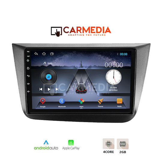 Carmedia Car Audio System for Seat Altea 2004-2015 (Bluetooth/USB/WiFi/GPS/Apple-Carplay/Android-Auto) with Touch Screen 9"