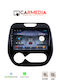 Carmedia Ηχοσύστημα Αυτοκινήτου για Renault Captur 2013-2019 με Clima (Bluetooth/USB/WiFi/GPS/Apple-Carplay/Android-Auto) με Οθόνη Αφής 9"