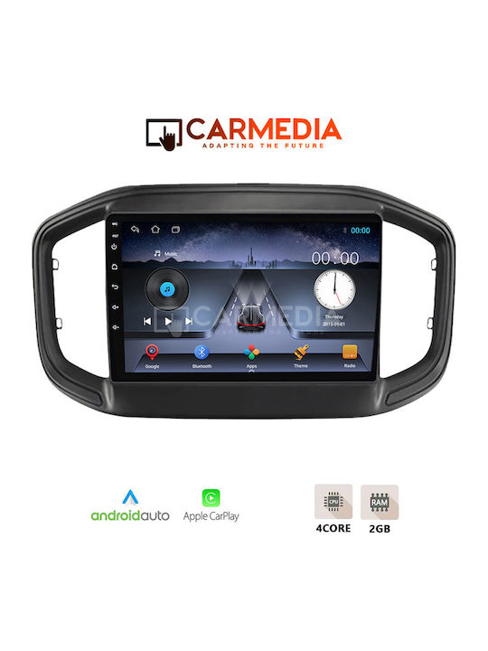 Carmedia Car Audio System for Fiat Strada 2020 with Touch Screen 9" Bluetooth USB Wi-Fi GPS Apple CarPlay Android Auto