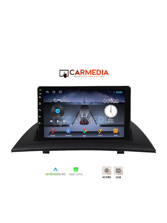 Carmedia Auto-Audiosystem für BMW X3 (E83) 2003-2010 mit Bluetooth USB Eingebautes Wi-Fi GPS Apple CarPlay Android Auto 9-Zoll Touchscreen