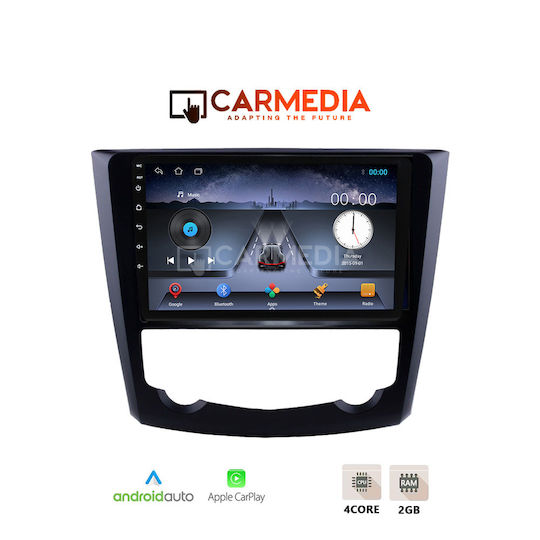 Carmedia Ηχοσύστημα Αυτοκινήτου για Renault Kadjar 2015 (Bluetooth/USB/WiFi/GPS/Apple-Carplay/Android-Auto) με Οθόνη Αφής 9"