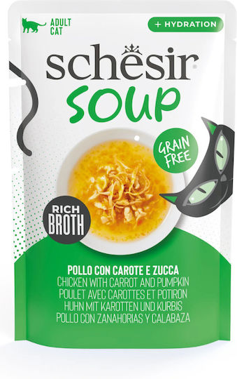 Schesir Supă Pisici Pui și Dovleac 12 X 40gr 480gr