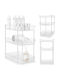 Wellhaus Επιδαπέδια Ραφιέρα Μπάνιου Μεταλλική 32x20x36cm Διάφανη