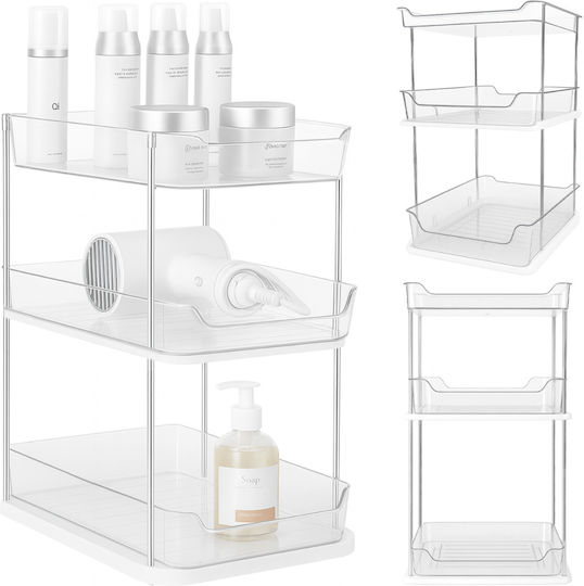 Wellhaus Boden Badezimmerregal Metallisch 32x20x36cm Transparent