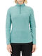 Χειμερινή Γυναικεία Fleece Μπλούζα με Φερμουάρ Glacial Blue