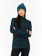 Winter Women's Fleece Blouse with Zipper Rainstorm Blue