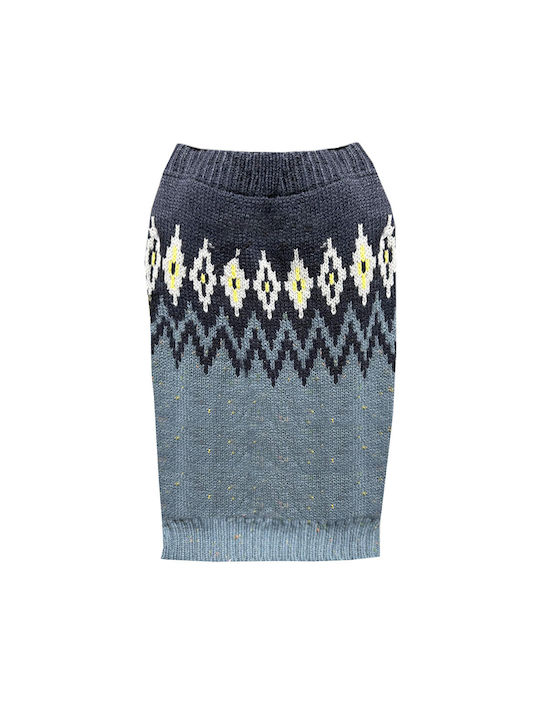 Pet Camelot Dog Shirt Knitted Dark Blue Colour 40cm 3642-40