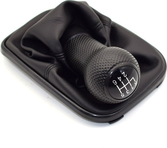 6-Gang-Schicht-Stiefel Schaltknauf Lederoptik Golf 4 Bora Jetta Schwarz