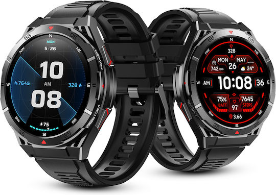 inSPORTline Rodamo 50mm Αδιάβροχο Smartwatch με Παλμογράφο (Μαύρο - Large)
