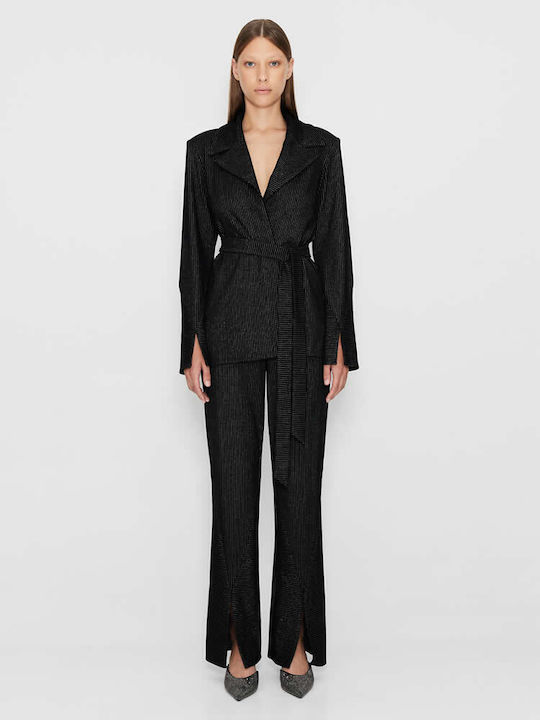 Dama Tesatura Pantaloni Black