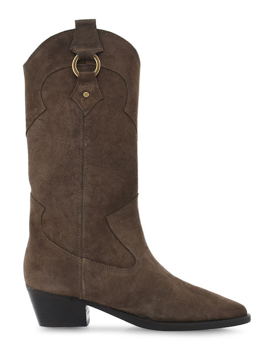 Wildleder Damenstiefel Braun