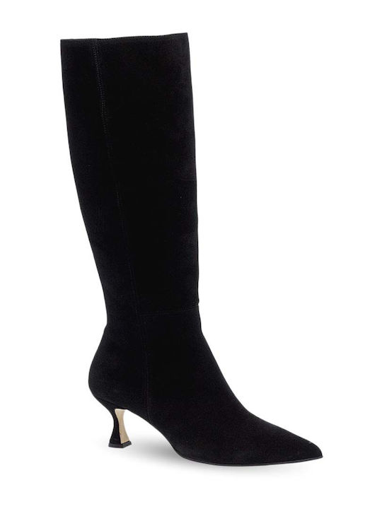 Leder Damenstiefel Schwarz