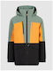 Waterproof Kids' Sports Jacket with Lining & Hood Caramel Yellow